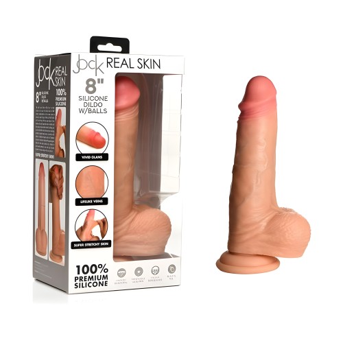 Dildo de Silicona Real Skin Jock de 8in