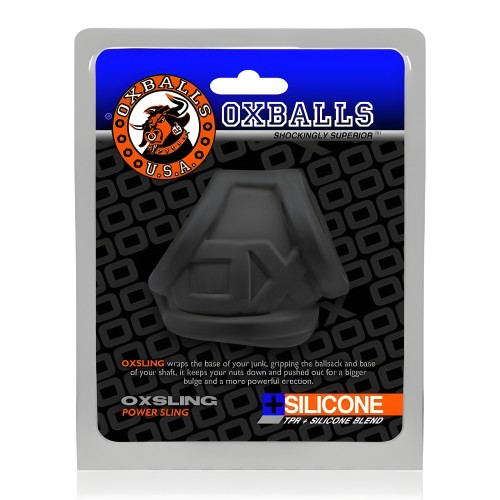 Cocksling Oxballs Oxsling - Negro - Equipo de Placer Único