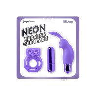 Neon Luv Touch Vibrating Couples Kit - Purple