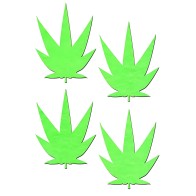 Pastease Petites Glow in the Dark Leaf Pasties - Fun and Flirty