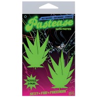 Pastease Petites Glow in the Dark Leaf Pasties - Fun and Flirty