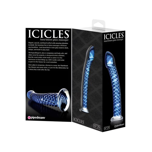 Icicles No 29 Textured Glass Dildo | Handcrafted