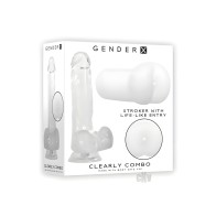Gender X Clearly Combo Dildo And Stroker Clear