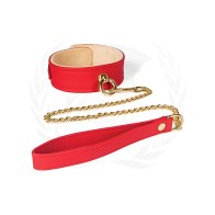 Spartacus Red Collar and Chain Leash