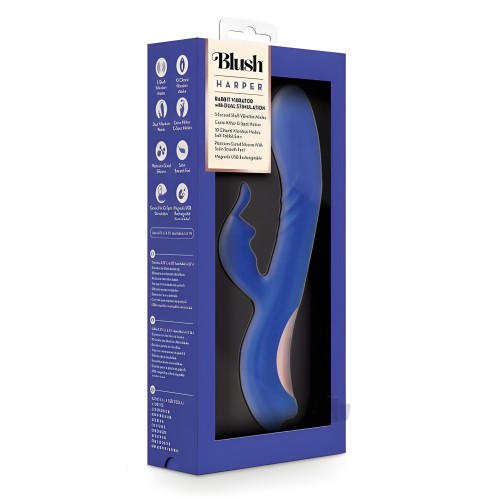 Blush Harper Rabbit Vibrator - Midnight