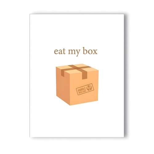 Eat My Box Greeting Card - Cheeky Fun