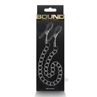 Bound Nipple Clamps Gunmetal - Sensational Pleasure