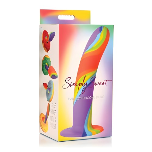 Dildo de silicona Curve Toys Simply Sweet Rainbow