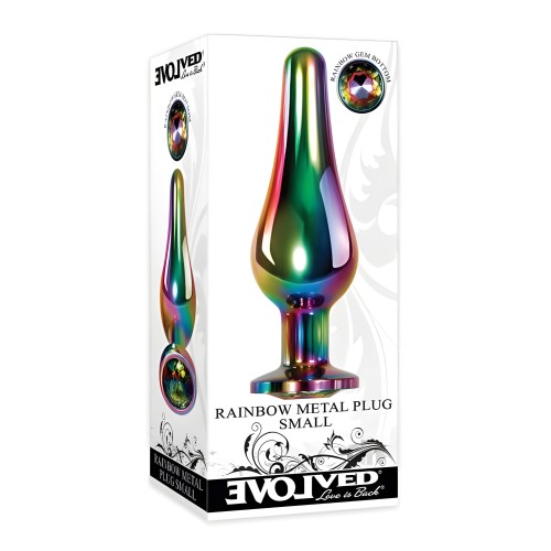 Evolved Rainbow Metal Butt Plug Small