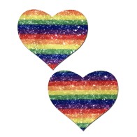 Pastease Glitter Rainbow Heart Pasties