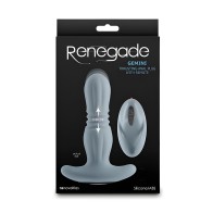 Renegade Gemini Thrusting Anal Plug With Remote Gray