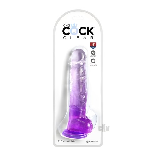 Kc 8 Pene Transparente Con Testículos Morado