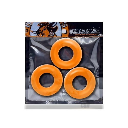 Fat Willy 3pk Cock Rings - Orange