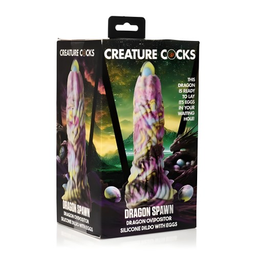 Dildo Ovipositor Dragon Spawn de Silicona con Huevos