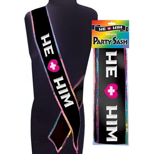 Sash He + Him - Accesorio Colorido Para Fiestas