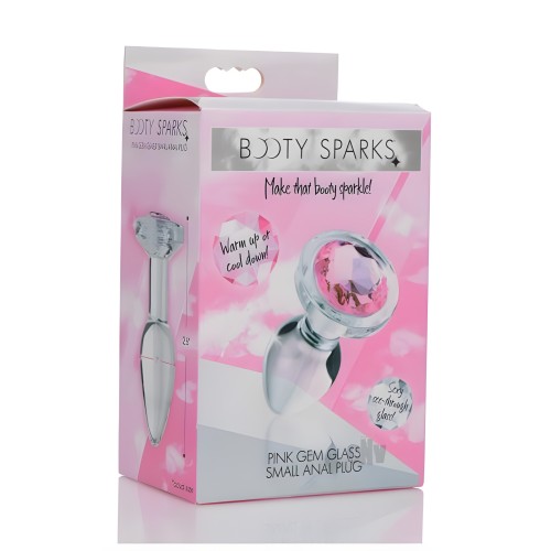 Pink Gem Glass Anal Plug - Small | Booty Sparks