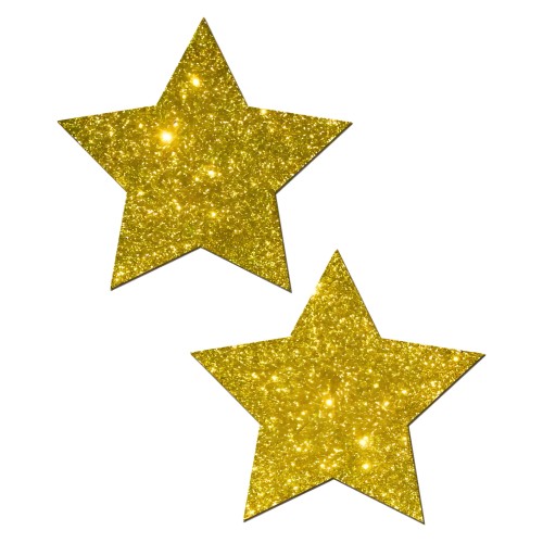 Gold Glitter Rock Star Pasties O/S