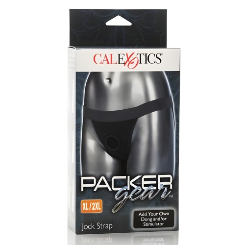 Packer Gear Black Jock Strap XL/2XL - Dual Penetration Compatible