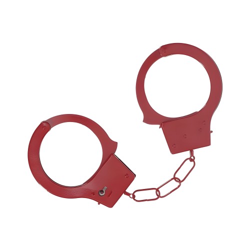 Ouch! Classic Metal Handcuffs Red - Fun & Secure
