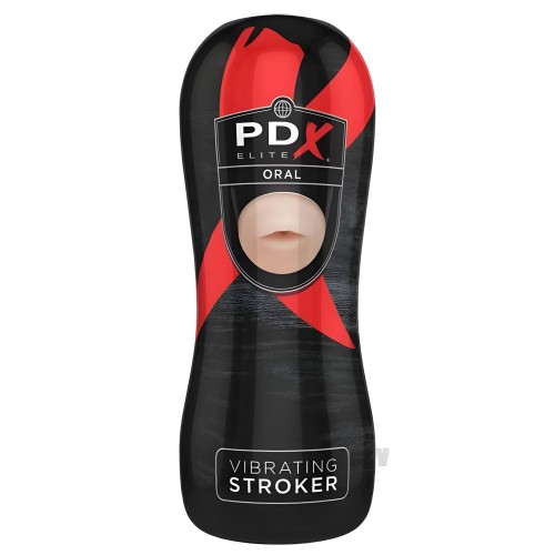 PDX ELITE Vibrating Stroker Oral