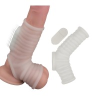 Vibrating Power Sleeve Ribbed Fit Wht
