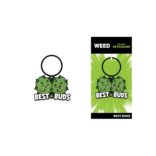 Wood Rocket Weed Best Buds Keychain