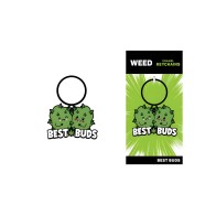 Wood Rocket Weed Best Buds Keychain