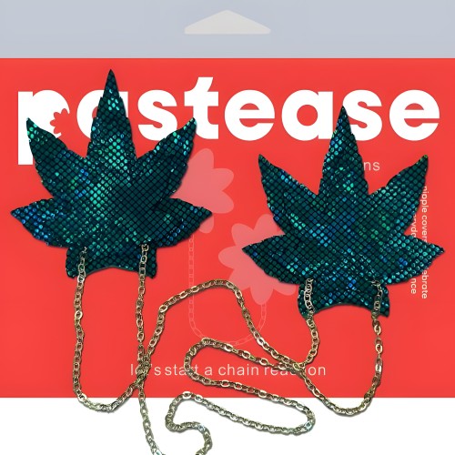 Shattered Glass Disco Ball Weed Nipple Pasties - Accesorio Divertido para Fiestas