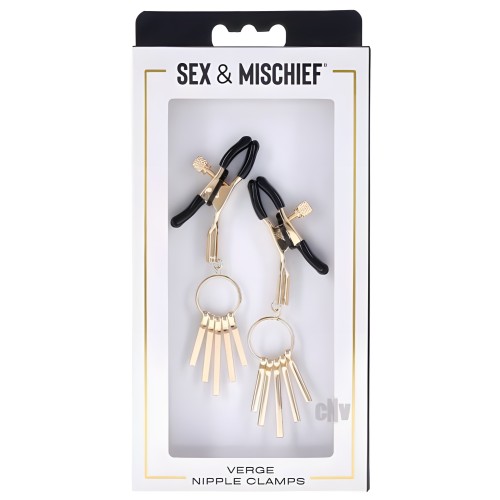 Sandm Verge Nipple Clamps Gld/blk