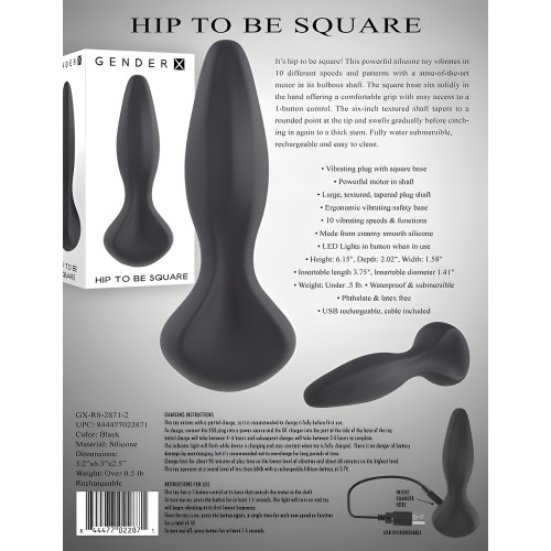 Butt Plug Gender X Hip To Be Square - Único y Poderoso