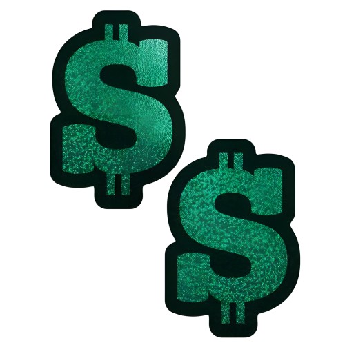Pastease Pasties de Signo de Dólar Verde Brillante