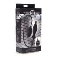 Plug Anal Inflable de Silicona Oscuro Negro