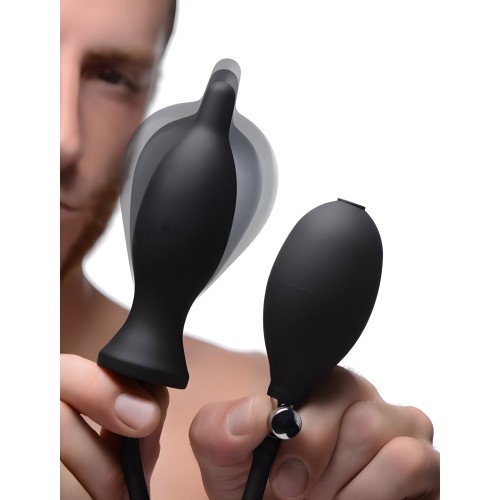 Plug Anal Inflable de Silicona Oscuro Negro