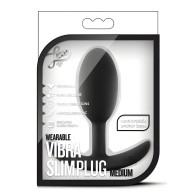 Luxe Wearable Vibra Slim Plug Medium Black