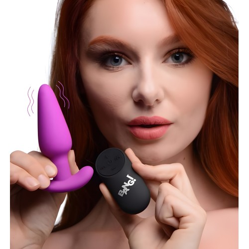 Remote Control 21x Vibrating Butt Plug - Purple