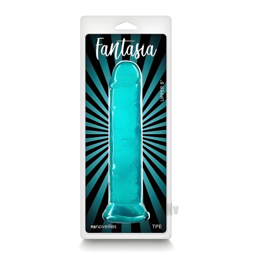 Fantasia Dildo Jelly Teal 8 In.