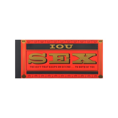 Cupones, i.o.u cheques sexuales