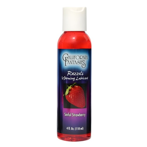 Lubricante Calentador - 4 oz Fresa Pecaminosa