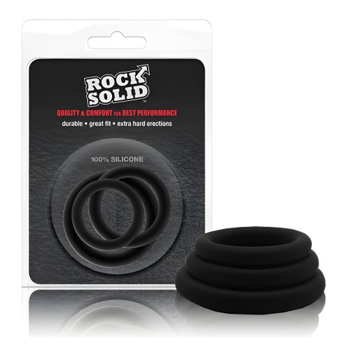 Rock Solid Tri-Pack Anillos de Pene - Ajuste Perfecto