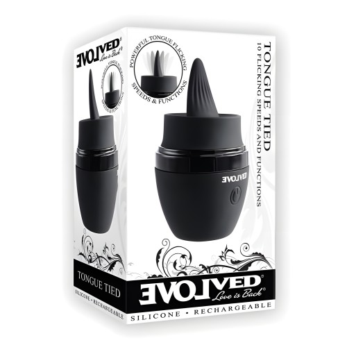 Evolved Lengua Atada Silicona Recargable Negra