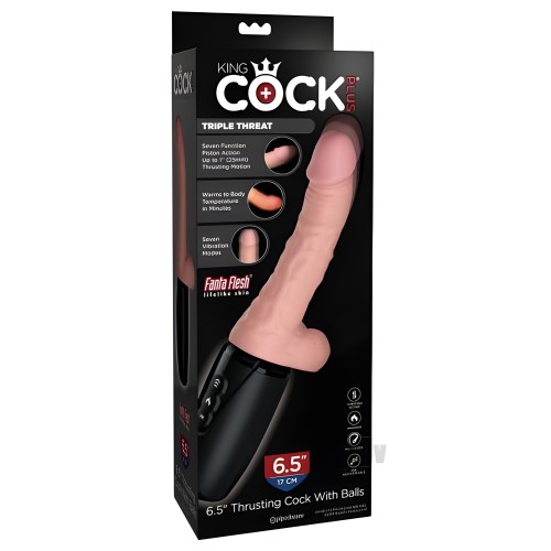 King Cock Plus 6.5" Triple Threat Dong