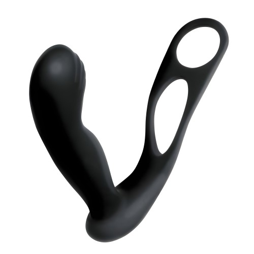 Butts Up Prostate Massager With Scrotum & Cock Ring Black