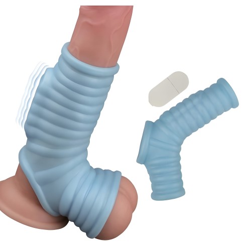 Vibrating Power Sleeve Ribbed Fit Blu
