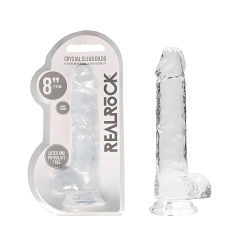 Shots RealRock Realistic Dildo 8" - Clear