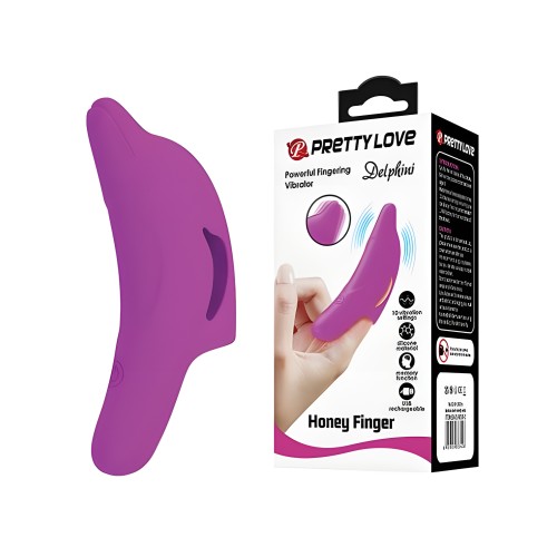 Pretty Love Delphini Dolphin Finger Vibe - Fuchsia