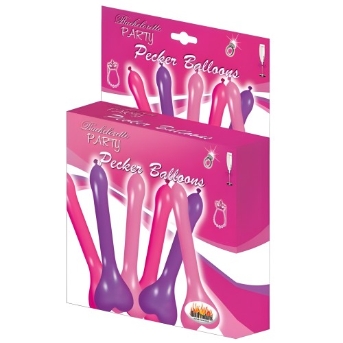 Pecker Balloons Assorted Colors-(6/box)
