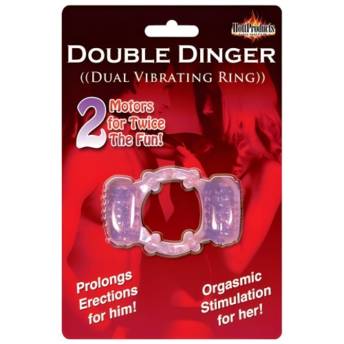 Double Dinger Anillo Vibrador Morado