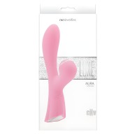 Luxe Aura Rechargeable Suction Dual Stimulator - Pink