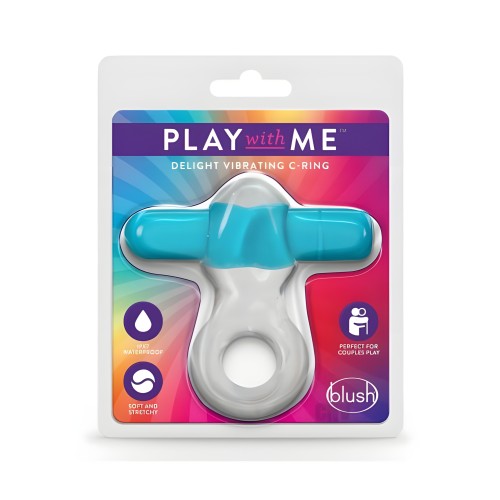 Play With Me - Delight Vibrating C-ring - Blue