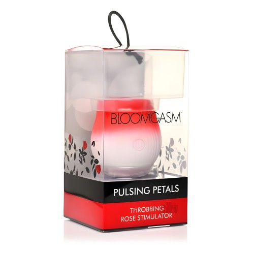 Pulsing Petals Throbbing Rose Clit Stimulator - Red